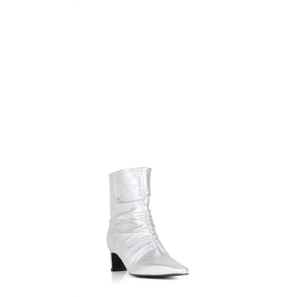 NEW REIKE NEN women's rushy leather ankle boots in silver